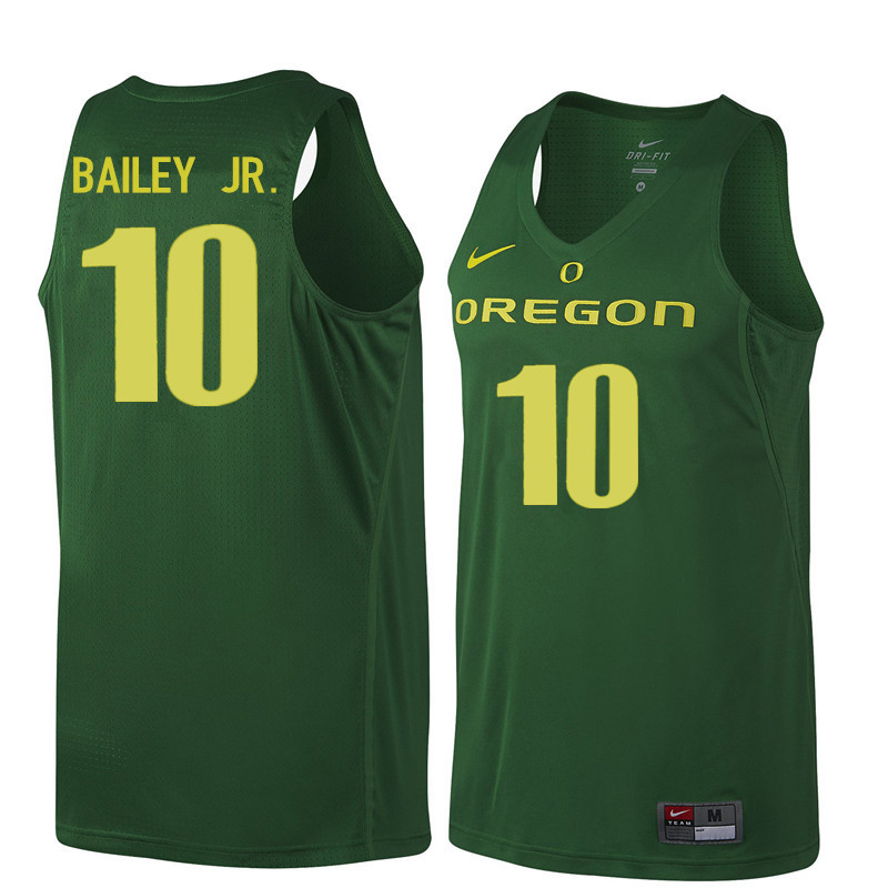 Men #10 Victor Bailey Jr. Oregon Ducks College Basketball Jerseys Sale-Dark Green - Click Image to Close